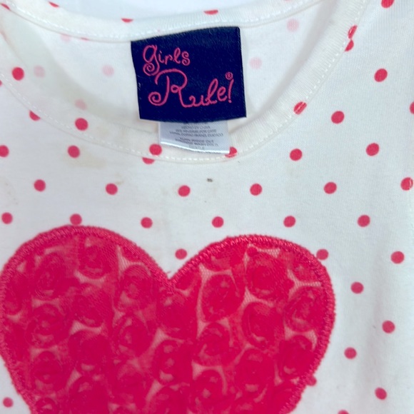 #0454 Girls Rule! Polka Dotted Dress With Heart | Size: 3T - Picture 5 of 6